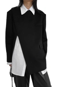 Retro Design Short Section Diagonal Lapel Double-sided Handmade Pure Cashmere Coat Twill Soft Wool Coat Women's Winter New