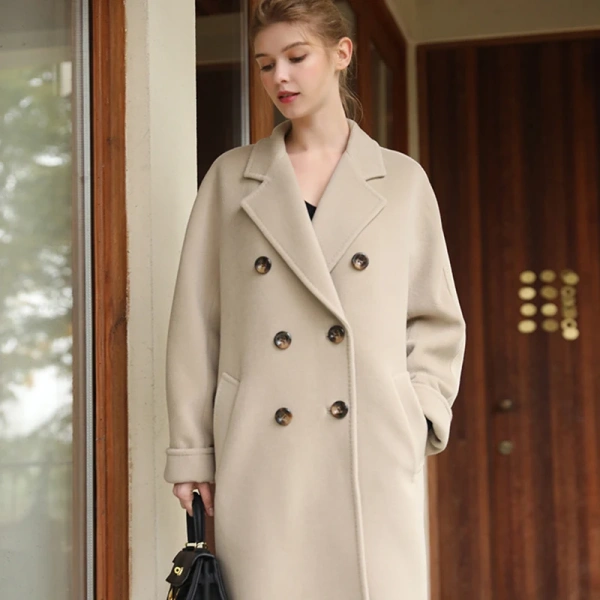 Haute Couture Winter Handmade Double-breasted Cashmere Coat the Latest Design Quality Goods - Image 6