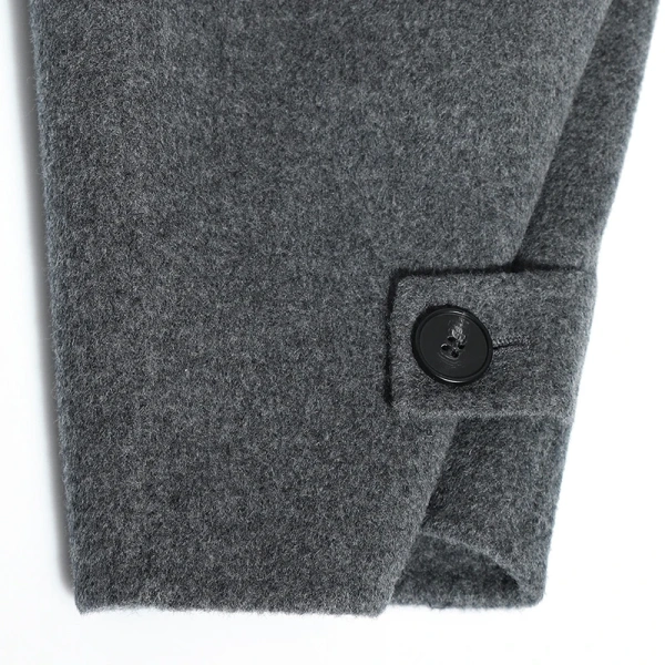 Autumn Winter Single Breasted Woolen Coats Luxury 100% Real Sheep Wool Long Coat for Women - Image 4