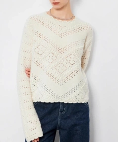 Spring Summer Hollow Out Knitwear Handmade 100% Cashmere Sweaters for Women