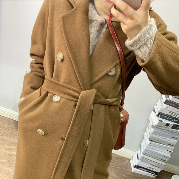 Winter Quality Goods Women's Wool and Blends This Year's Popular Reversible Wool Goods Winter Long Wool Women's Jacket - Image 3