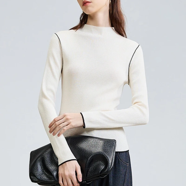 Woolen Knitwear Pullover Knitted Wool Sweater for Women - Image 3