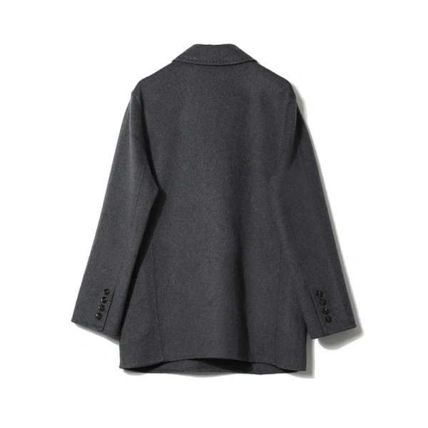 Double Faced Turn Down Collar Suit Jacket Winter Cropped Genuine Cashmere Wool Coats for Women - Image 2