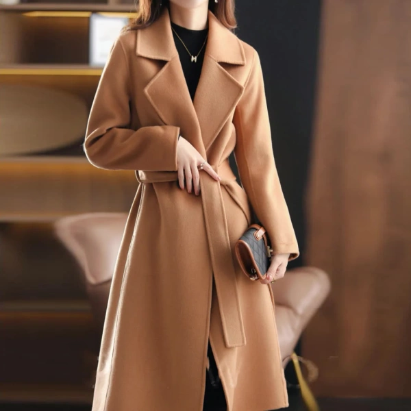 Wool Coats Winter High Quality Long Style Ladies Women Coat Outerwear Long Slevee Autumn Winter 100% Wool