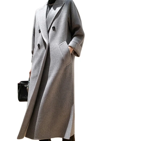 The Most Popular High-end Double-sided Cashmere Haute Couture Women's Long High-quality Woolen Coat This Fall and Winter