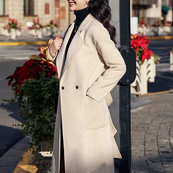 High-end 100% Wool Coat Handmade Quality Goods Ne Pattern  New Design Peru Hot Sale Jacket Commuting Frenulum - Image 4