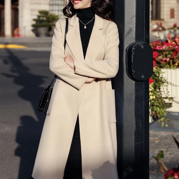 High-end 100% Wool Coat Handmade Quality Goods Ne Pattern  New Design Peru Hot Sale Jacket Commuting Frenulum - Image 3